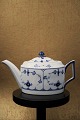 Antique Royal Copenhagen Blue Fluted Plain oval teapot. RC#1/254. Before 1923...