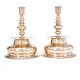Pair of bell shaped Baroque brass candlesticks marked Stephan Schirmer, Nürnberg, 1593-circa 1650. H: 21cm