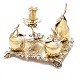 Gilt Rococo silver writing set by Johann Conrad Ottersen, Hamburg, dated 1779. H: 11cm. Base 25x23cm. W: 709gr