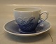 464 Cup 6.3 x 7.8 cm  & saucer 14.4 cm (464/305) B&G porcelain Blue Christmas Rose