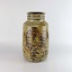 Keramik vasebrunlig med riller29 cm