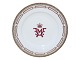 Flora DanicaMiddagstallerken med Kronprins Frederiks og Kronprinsse Marys kronede monogram