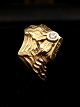 14 karat guld ring  med 0,08 ct. diamant