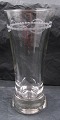 Beer glass with grindings 15cm from a Danish glassworks from the 1920s