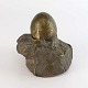 Messing skulpturmed æg9,5 cm