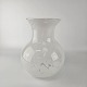 Holmegaard glas vase hvide striber20 cm