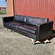 Sort lædersofa221 cm