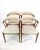 Sæt Af 4 Spisestuestole - Palisander - Polstret I Hallingdal Stof - Johannes Andersen - 1960erne