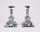 Sæt Af 2 Rokoko Formet Lysestager - Ægte Sølv - 830 Sterling Sølv - 1920erne