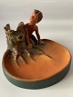 P. Ipsen Ashtray / Bowl with a pahnDec. No. 263.Meter. 12 x 17 cm.