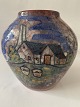 Michael Andersen Vase, Bornholmsk keramik, Decoration No. 5874