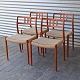 N.O. Møller stole sætmodel 79teak