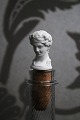 Decorative 19th century wine stopper from Royal Copenhagen in the shape of a woman