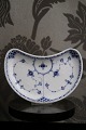 Royal Copenhagen Blue Fluted Half Lace half-moon shaped dish.RC#1/560...
