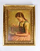 Oliemaleri - Lærred - Forgyldt Træramme - Signeret - 1940erne