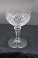 Christiansborg Danish crystal glassware with faceted stem. Liqueur glasses 8.5cm