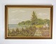 Oliemaleri På Træplade - Forgyldt Ramme - 1930erne