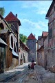 Fischer, August (1854 - 1921) Danmark: Gadescene, ...