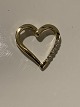 Heart Pendant 14 Karat Gold,with Diamonds.