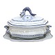 Mid 18th century Swedish faience tureen with plate signed Stockholm 6/6 1750. H: 24cm. L: 40cm