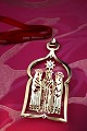 Georg Jensen jule ornament / juletræspynt i forgyldt metal fra 1996 i original æske.