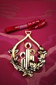 Georg Jensen jule ornament / juletræspynti forgyldt metal fra 1999 i original æske.