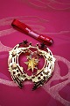 Georg Jensen jule ornament / juletræspynti forgyldt metal fra 2000 i original æske.