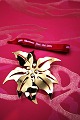 Georg Jensen jule ornament / juletræspynti forgyldt metal fra 2001 i original æske.
