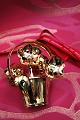 Georg Jensen jule ornament / juletræspynti forgyldt metal fra 2008 i original æske.