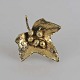 Flora Danica brocheBlad med bærForgyldt sølv4,5 cm