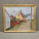 Poul SørensenMaleriHuse og rødt hegn