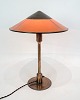 Kongelys Bordlampe - Rav Farvet Skærm - Bruneret Messing - Fog & Mørup - 1930erne