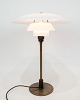 Bordlampe - PH 4/2½ - Hvid Opal Glas & Bruneret Messing - Poul Henningsen - Louis Poulsen - 1930erne