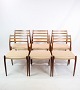Sæt Af 6 Spisestuestole - Model 78 - Palisander - N.O Møller - J.L Møllers Møbelfabrik - 1950erne