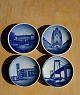 Plaques or mini plates from Royal Cph. & Aluminia, with motifs from Denmark.