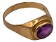 Erik Magnussen14 karat guld ring med ametyst - Str. 61
