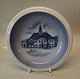 2559 Kgl. Skål med Randers Rådhus og Niels Ebbesen 17.5 cm Kongelig Dansk Porcelæn