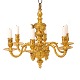 An early and rare Baroque gilt chandelier Sweden or France circa 1720-30. H: 31cm. D: 34cm