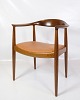 The Chair - Model JH503 - Teak - Cognac Læder - Hans J. Wegner - Johannes Hansen - 1960erne