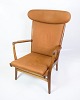 Lænestol - Model AP 15 - Eg - Polstret I Orange Stof - Hans J. Wegner - AP Stolen - 1950erne