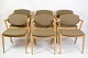 Sæt Af 6 Spisestuestole - Model 42 - Lys Eg - Brunligt uldbetræk - Kai Kristiansen - Schou Andersen - 1960erne