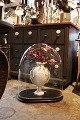 Gigantisk , stor antik fransk mundblæst oval glas globe / glaskuppel H: 65cm. B: 57cm...