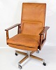Kontorstol - Model 419 - Palisander - Cognac Læder - Arne Vodder - Sibast Møbelfabrik - 1960erne
