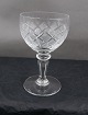 Christiansborg Danish crystal glassware with faceted stem. Clear white wine glasses 12.5cm