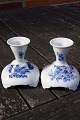 Blue Flower Curved Danish porcelain. Pair of candlesticks 10.5cm