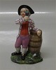 Kongelig Dansk Figur lille antik figur Mand med kalk