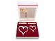 Royal Copenhagen ChristmasTwo white hearts with gold