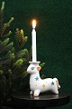 Aluminia fajance jule/påske lam med plads til et lille julestearinlys på hovedet...