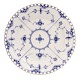 Royal Copenhagen musselmalet helblonde middagstallerken med guldkant 1084. D: 25,5cm