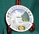 Aluminia faience Denmark, regimental plate for 1st Regiment